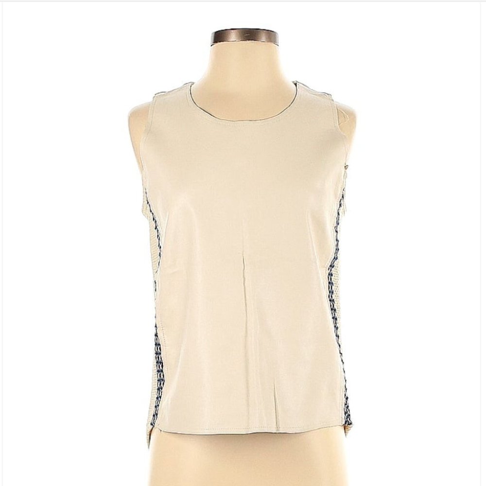 Zara Faux Leather Top Size S